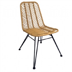 Steel rattan chair